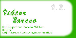 viktor marcso business card